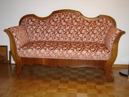 Biedermeier Sofa mit Velour de Géne